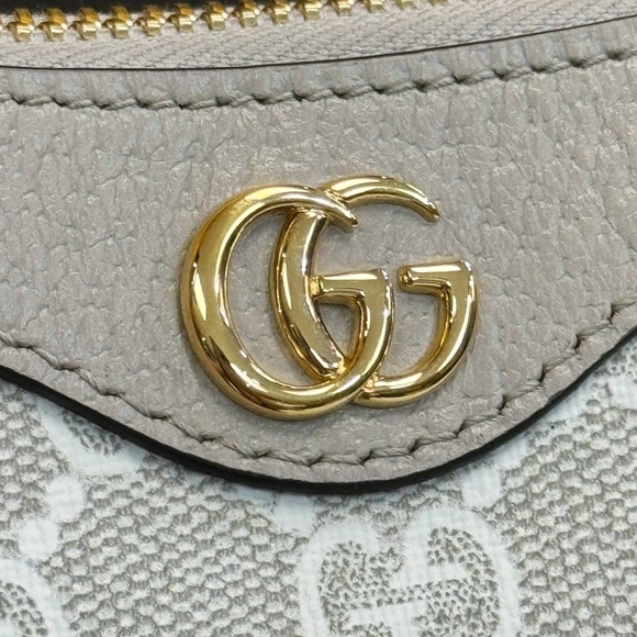 Gucci Ophidia mini bag in beige and white GG Supreme Leather & Canva handbag - Picture 4 of 12